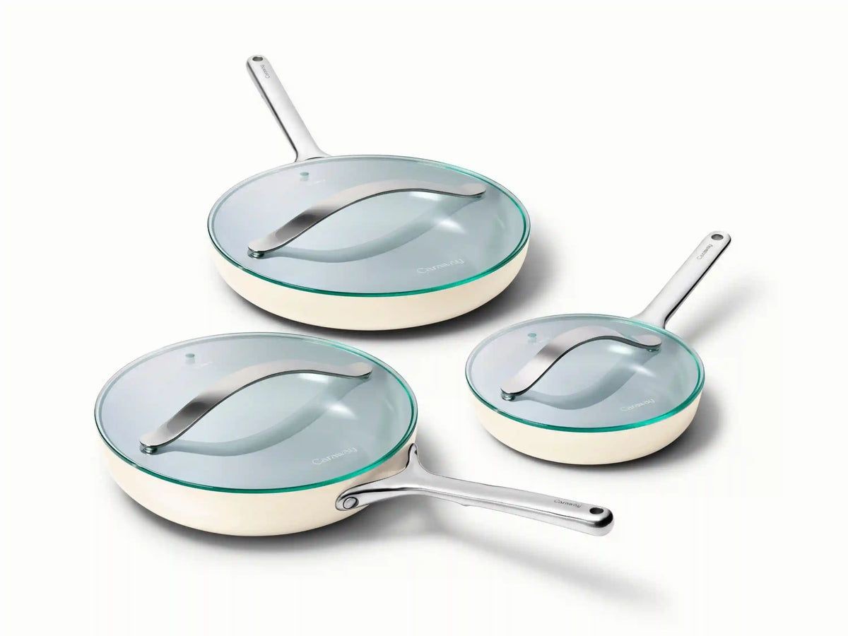 Fry Pan Trio with Glass Lids